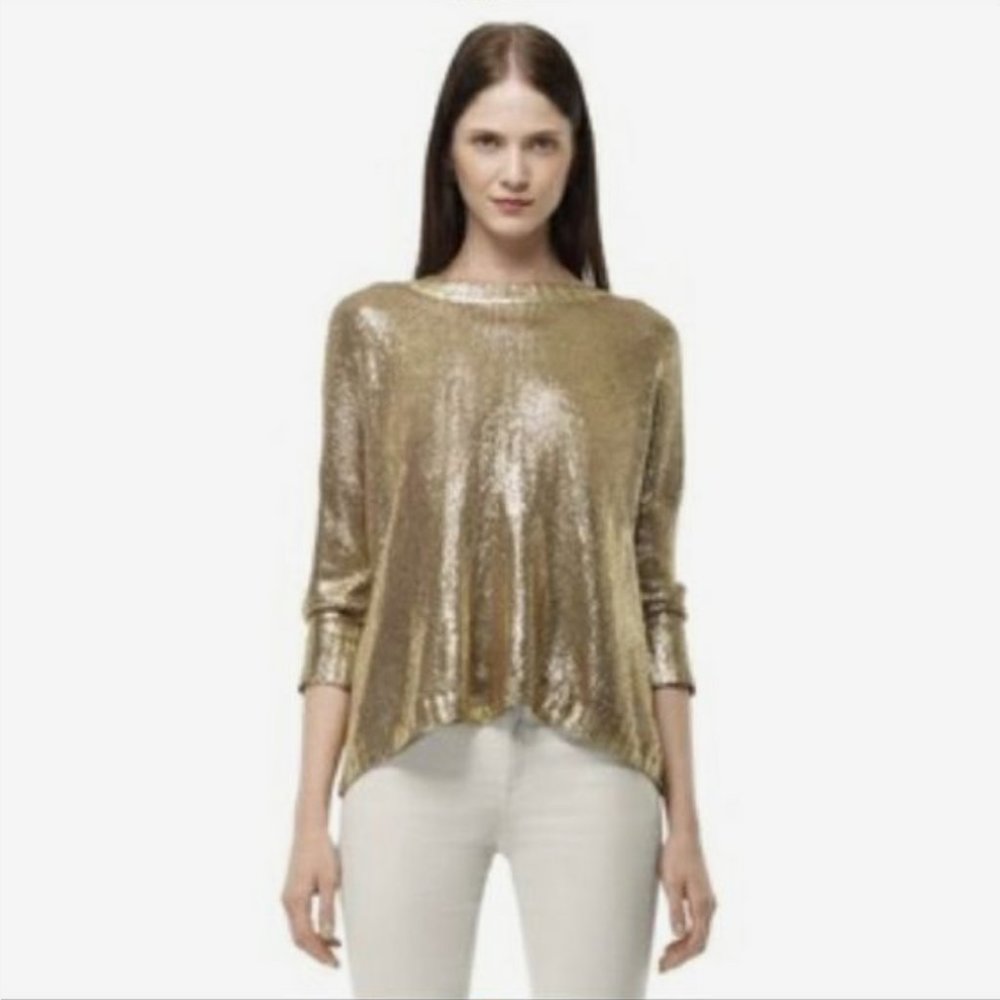 Club Monaco metallic gold sweater